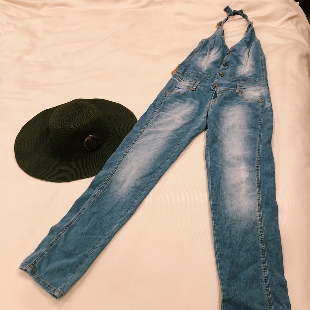 italian halter overalls